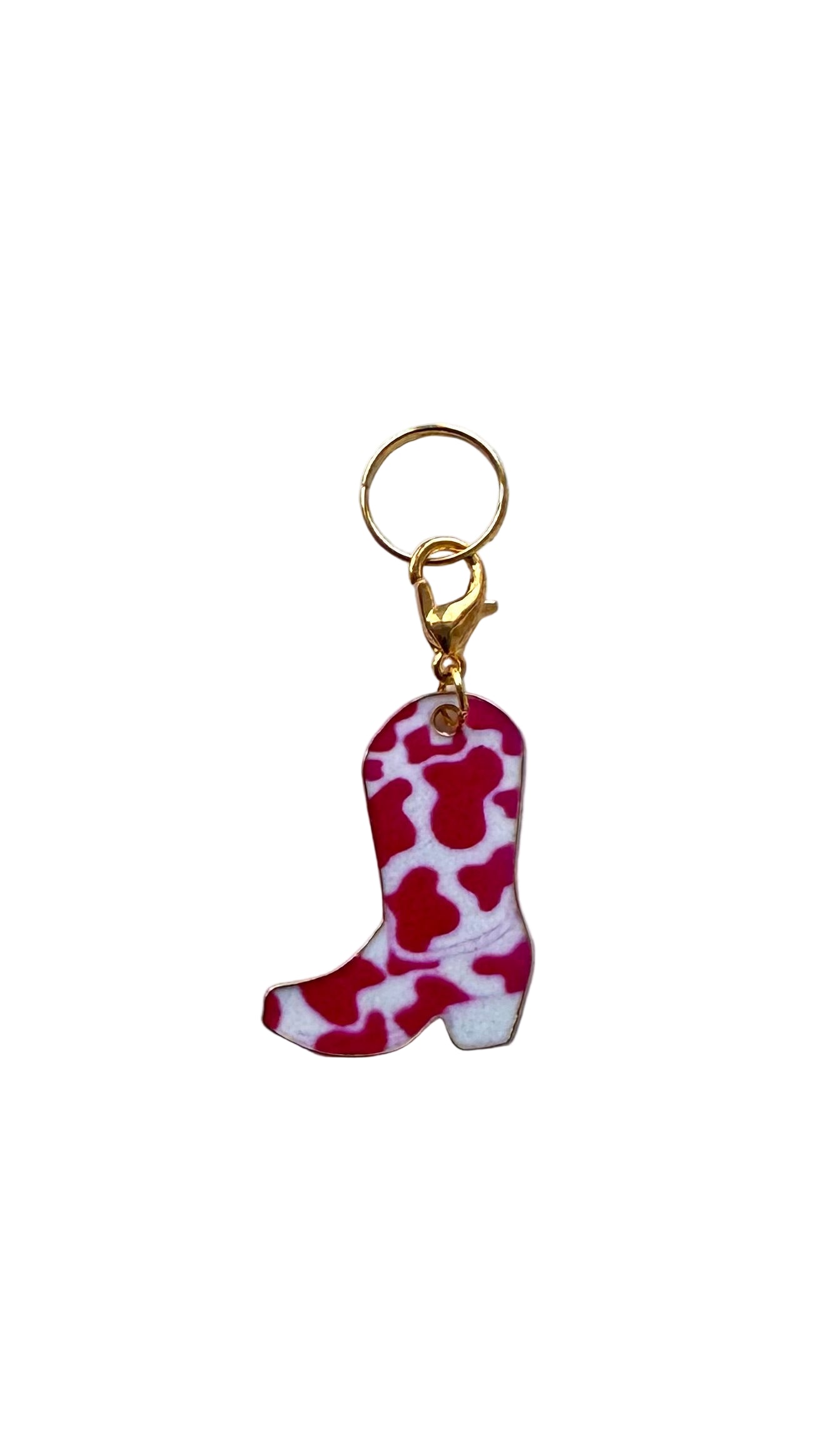 Cowboy boot - Pink cow print