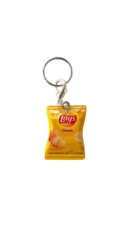 Lays potato chips charm on a white background