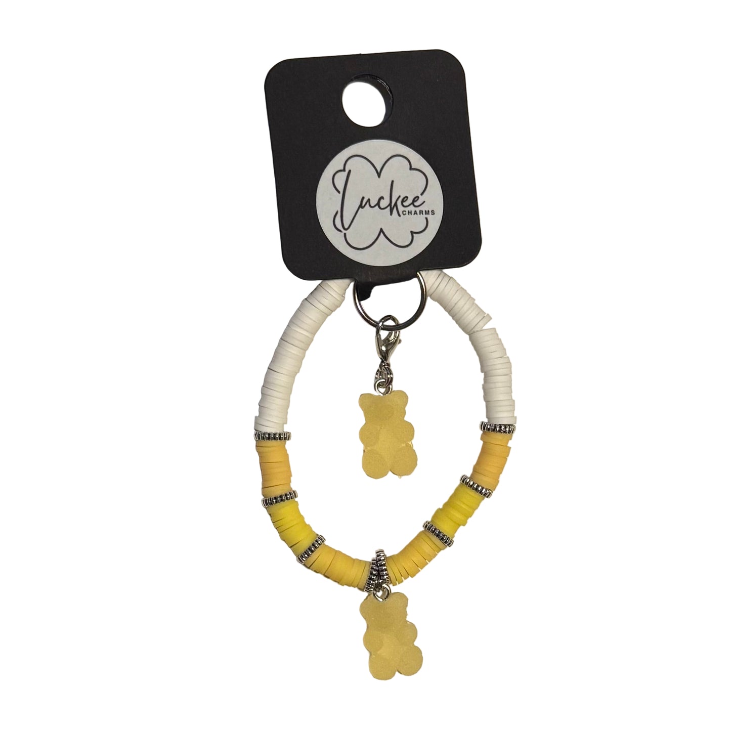 Yellow sour gummy set - clay beads