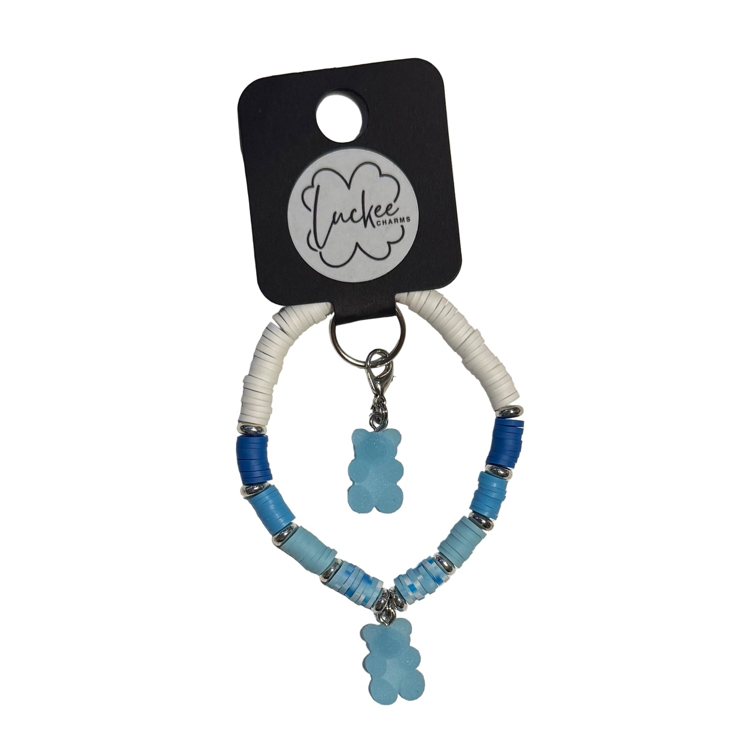 Blue sour gummy set - clay beads