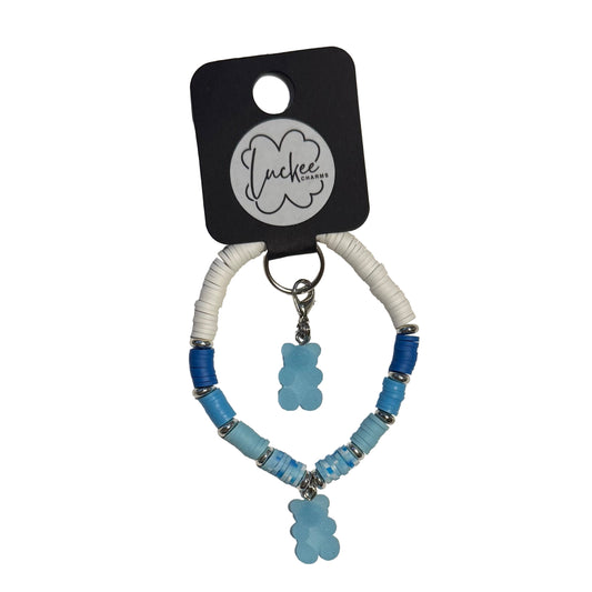 Blue sour gummy set - clay beads