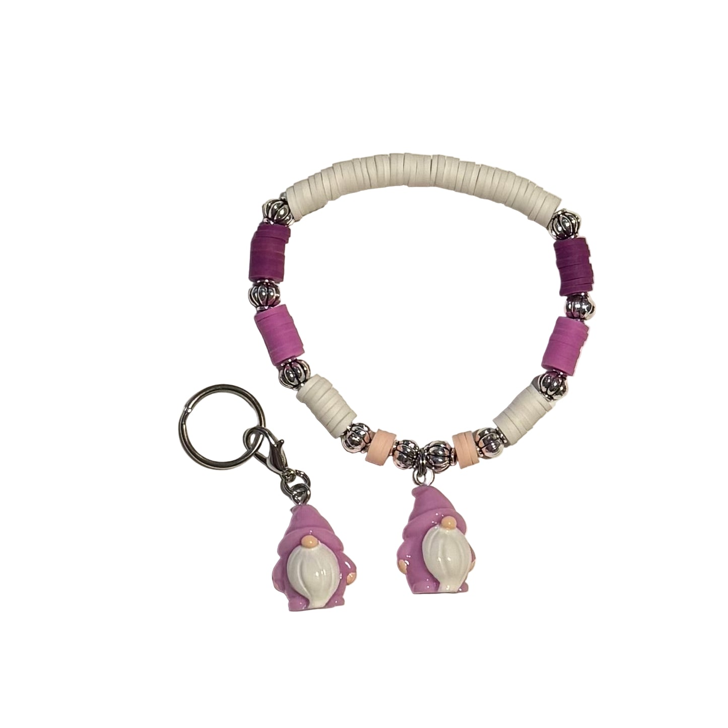 Pink gnome set - clay beads