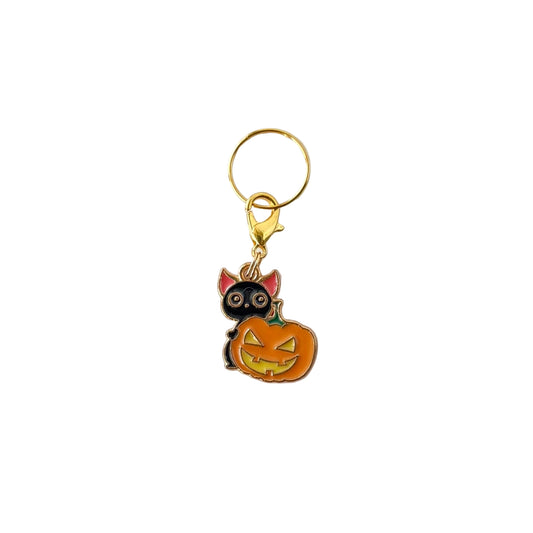 Pumpkin and black cat