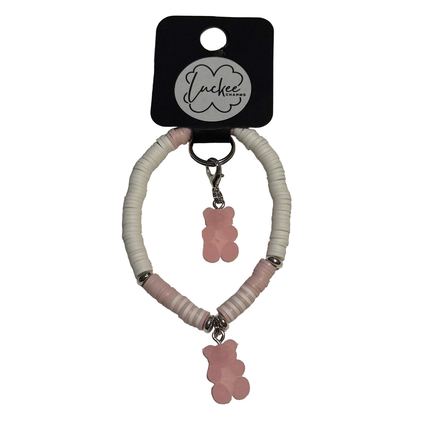 Pink sour gummy set - clay beads